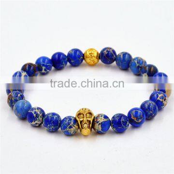 Fashion Skull Head Bead Bracelet for Men Women European Style Bead Bracelet photo-3