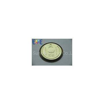 Full Open Tinplate Can Easy Open Lid , 300# 73mm Metal Can Lid