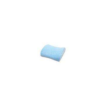 Auto Lumbar Support Memory Foam Back Cushion , Blue Crystal Velvet Fabric