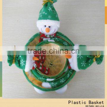 China Newest handmade Plastic Basket For Snowman