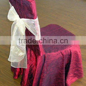taffeta chair cover & organza sash