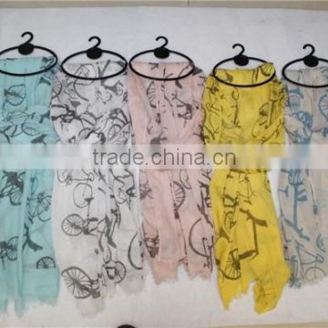 Fashion luxury hot new products flower print viscose scarf for 2015