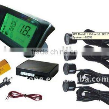 wireless reversing system colorful LCD display parking sensor w/ 4 sensors