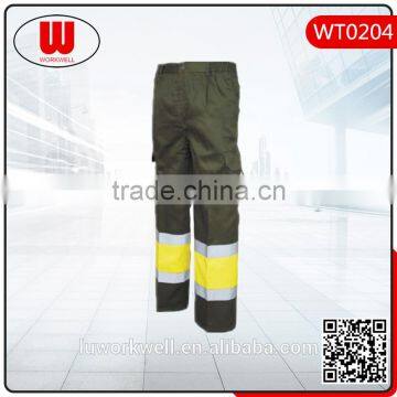Military Yellow Security Protective Pants With Contrast