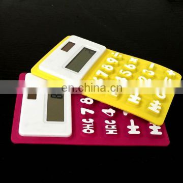 Solar Powered Flexible Silicone Pocket Calculator