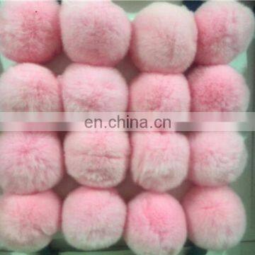 new arrival wholesale price big size rabbit fur ball/pompoms for hat and decoration