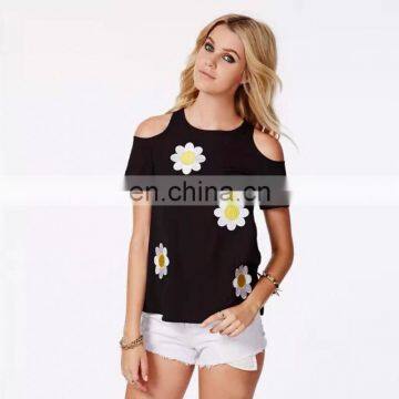 A Forever Fairness Black Off-Shoulder Women Off-shoulder Girl T-shirts photo-2