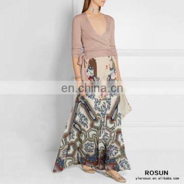 Formal Suits for Women Deep V Neck Cashmere Pullover Sweater photo-3