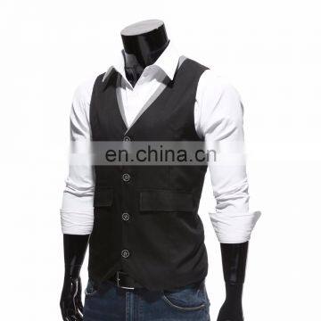 Latest Wholesale High Quality Men Slim Fit Formal Wedding Suit Vest Waistcoat Design photo-3