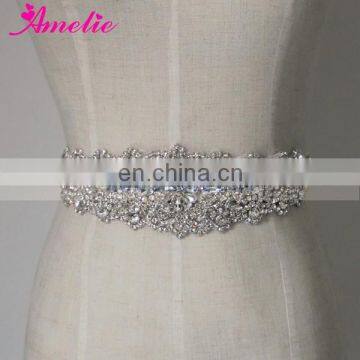 Amelie Crystal Wedding Sash Applique