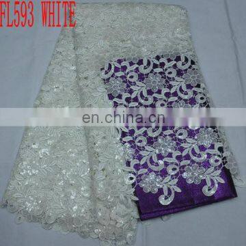 High Quality Wholesale/retail Lace Fabric/best Price African Cord Guipure Embroidery Lace(FL593)in Stock/sales Well photo-6