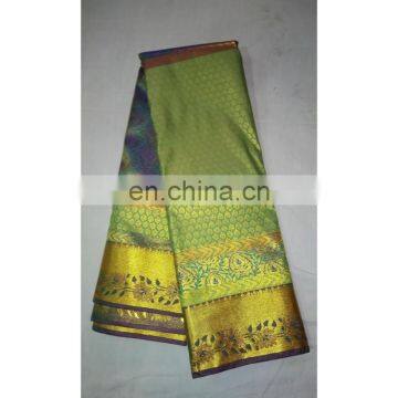 Indian Traditional Art Handmade Heavy Zari Work Pure Kanchipuram Silk Saree