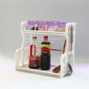Best quality kitchen shelf organizer food storage container，plastic corner storage rack