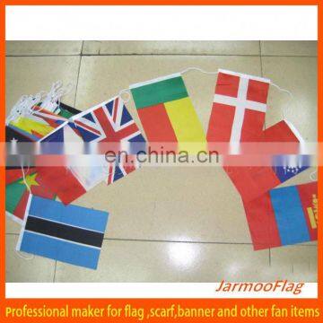 customized national flag polyester string flag