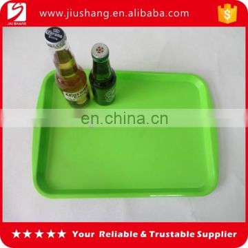 Costom design pure rectangle plastic bar beer serving tray