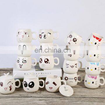 Personalized Cartoon Faces Paintable Ceramics Mug Ceramic nose mug