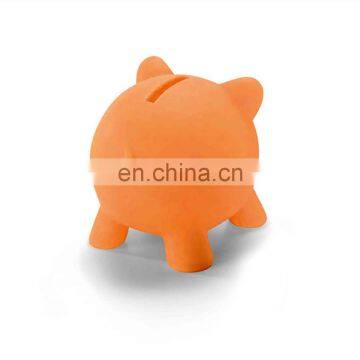 Piggy Shaped Plastic Pvc Coin Bank and Money Box Coin Can With Bottom Lid photo-3