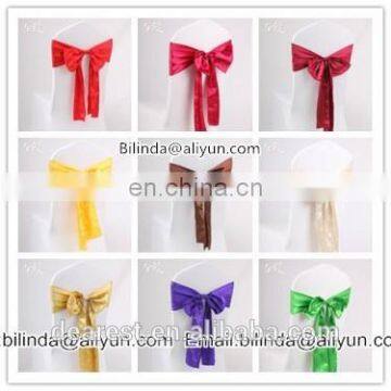 OEM factory wedding chair cover sash,chair bows with butterfly