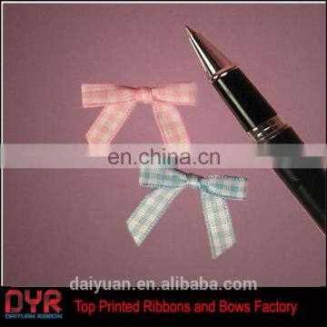 PRE-TIED TINY GINGHAM CHECKERED BOWS