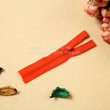 #3#4#5#8 Nylon Zipper  Slider Reverse  Invisible Top And Bottom Stop