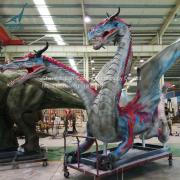 LORISO2069 Life Size Animatronic Chinese Dragon Statue