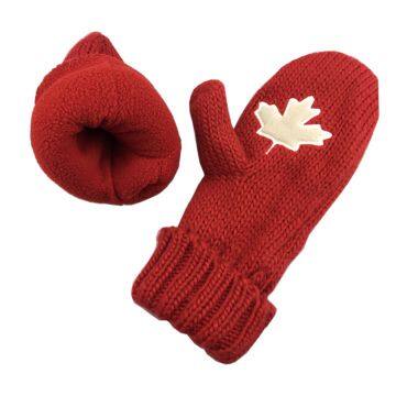 Glove Supplier Acrylic Glove Wool Mitten With Embroidered Logo for Winter Season