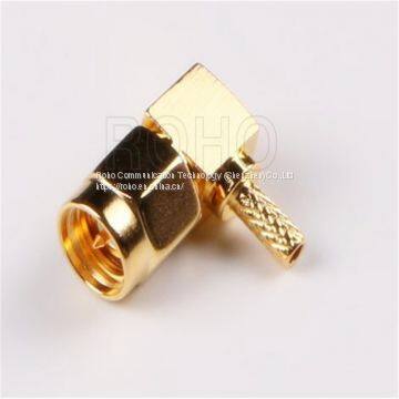 Right Angle Male SMA to Female SMA RF Switching Connector