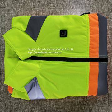 Mens Black Heated Jacket Waterproof 6000mm Electrical Battery Heating Warm Clothes photo-2