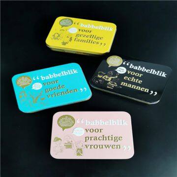 Floral Flat Box Biscuit Cookie & Tea Birthday Tin Box