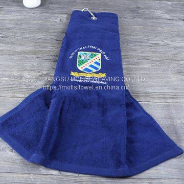Wholesale Terry Velour Soft Golf Towels Plain Dyed With Clip photo-2