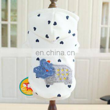 2019 Cat Dog Clothes Cartoon Embroidered Triceratops Pet Hoodies Puppy Apparel photo-4