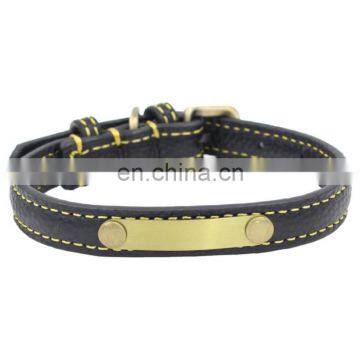 Double Layer Lichee Pattern Retro Leather Pet Collar Leash Training Dog Pulling Rope Pet Neck Chain Pet Supplies photo-5