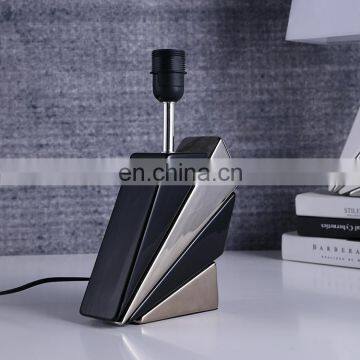 Unique Geometry Shape Hotel Modern Porcelain Bedside Lamps for Home Decor photo-5