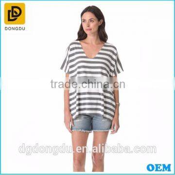 OEM design wholesale cheap stripe maternity t shirt female blouse pattern