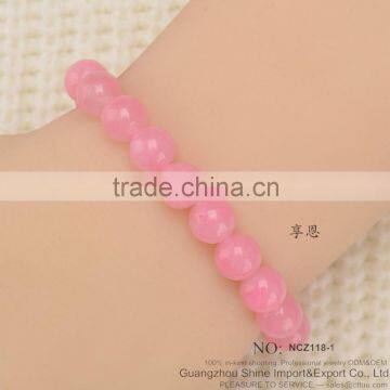 Red Malaysian Jade Rosary Chaplet Bead Bracelet Stretch Bracelet photo-6