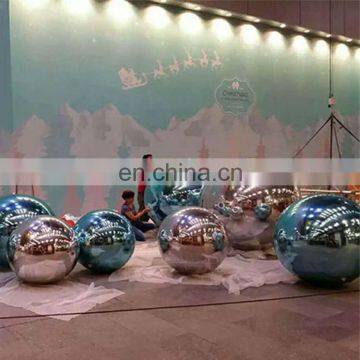 60cm Custom Large Mini Silver Inflatable Disco Lights Mirror Ball Inflatable Hot Air Balloon Disco Ball PVC Mirror Disco Ball