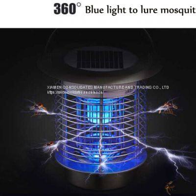 Outdoor Smart Solar Powered UV Light Electric Insects Mosquito Killer Lamp for Home Garden photo-4