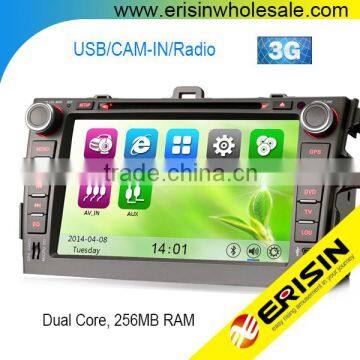 Erisin ES8288M Wholesale 8 inch Car Radio DVD GPS 3G Bluetooth for Toyota