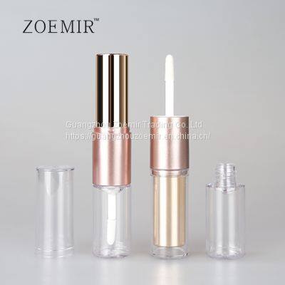 Rose Gold Transparent Empty Double Tube Lip Gloss Tube photo-4