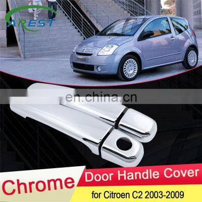 for Citroen C2 2003 2004 2005 2006 2007 2008 Luxuriou Chrome Door Handle Cover Trim Catch Car Set Styling Stickers Accessories