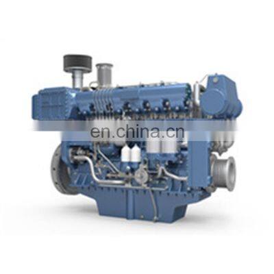 Water Cooled 4 Stroke 6 Cylinder 220kw 1500rpm WD12 Weichai Marine Engine