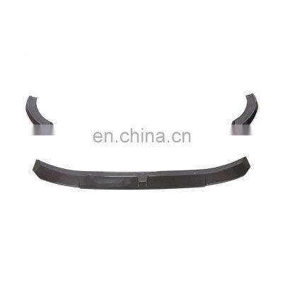 Carbon Fiber S4 Front Bumper Lip for Audi S4 B9 Type 8W A4 Sline Sport Sedan 2020 2021 2pcs/set photo-2