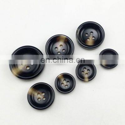 Slope fake horn resin garment polyester rod button