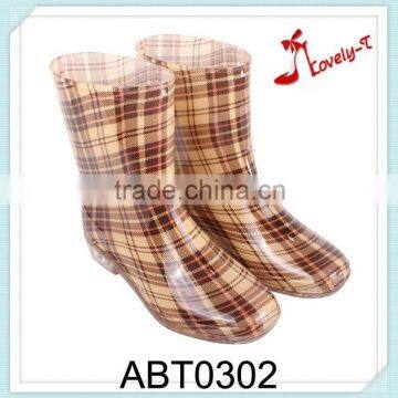 ladies girls transparent straps pvc rain boots