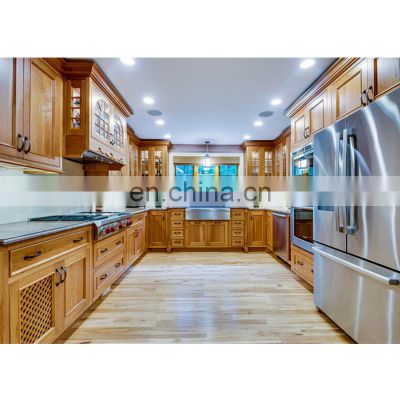 New Designs Custom Made Kitchen Cabinets Solid Wood Kitchen Cabinet Doors Factory Direct Sale