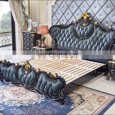 Bedroom furniture Antique Style Wooden King Size Bedroom Set Luxury Bed Double Bed