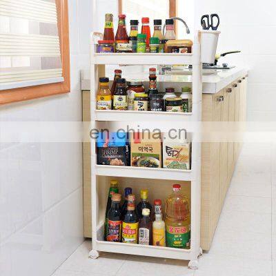 Wholesale multilayer bedside  plastic corner storage kitchen rack shelf organizer kitchen racks