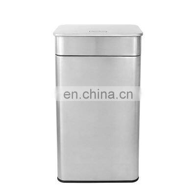 Hot sale office kitchen stainless steel rectangular waste bin with soft close