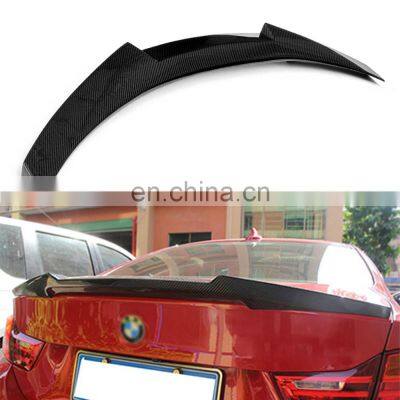 For BMW F33 Convertible 4 Series 420i 428i  M4 Style F83 M4 Carbon Fiber Rear Trunk lip Spoiler 2014+