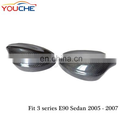 Replacement mirror cover for BMW 3 series E90 E91 pre-LCI 2005-2007 carbon fiber car mirrors